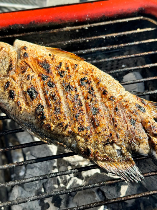 BBQ Barramundi with Garlic Butter and Lemon Zest