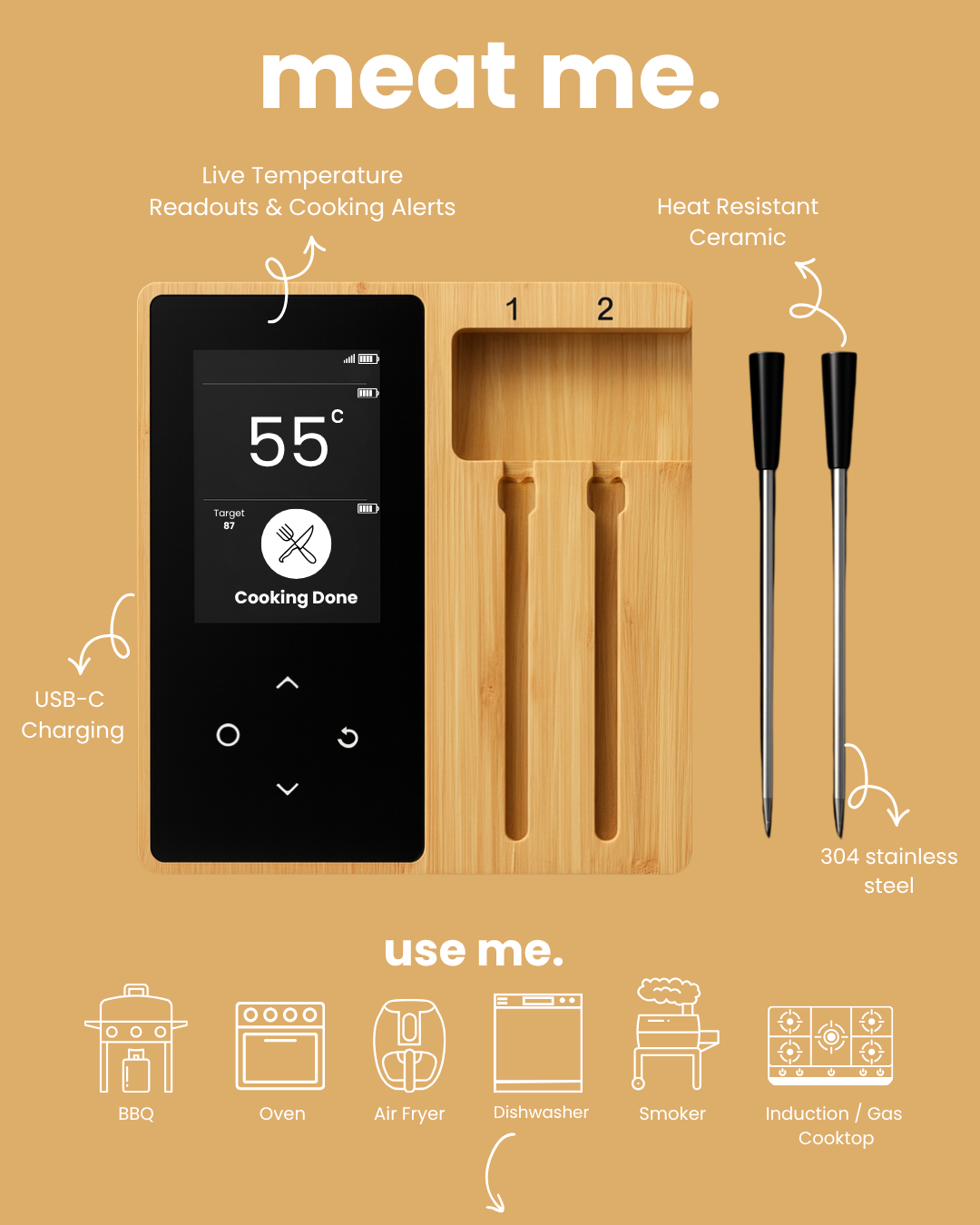 Cookin Wireless Meat Thermometer™